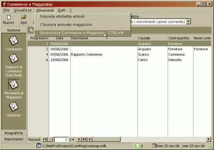 immagine esempio interfaccia programma