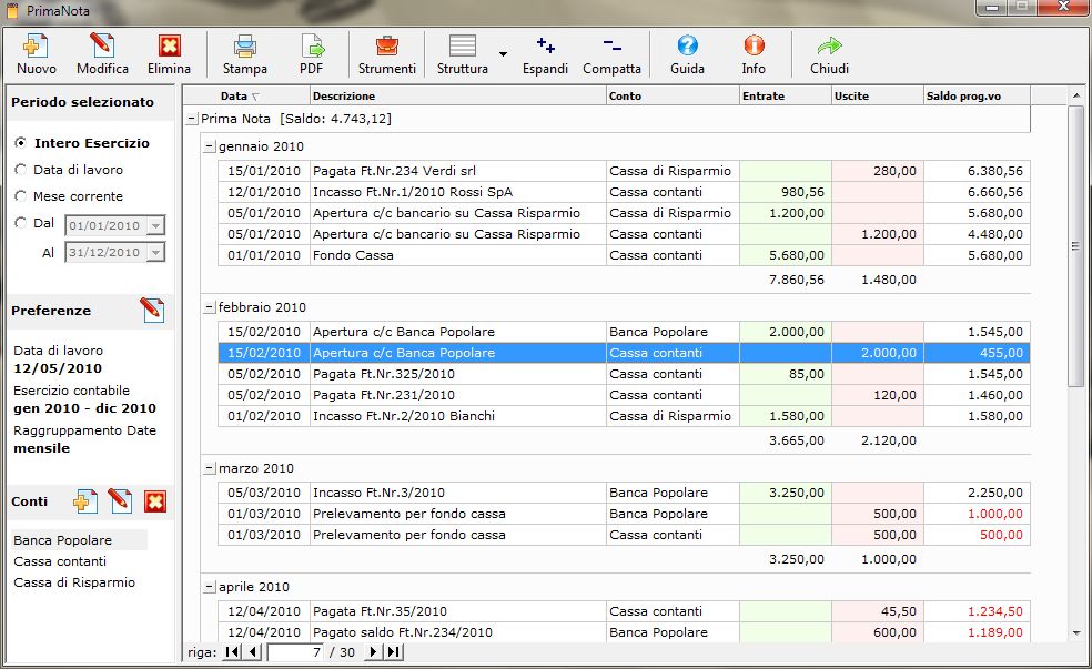 Daisoft - Software / Programma per la Prima Nota